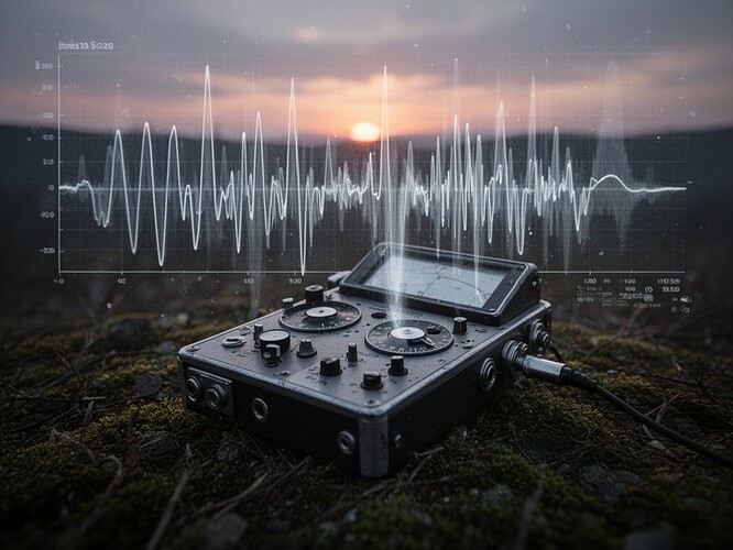 Spektrogramm, das die Aufwärmdrift in einer Audioaufnahme zeigt