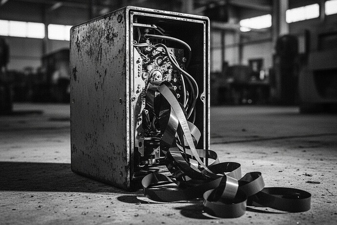 Старий жорсткий диск із магнітними стрічковими петлями