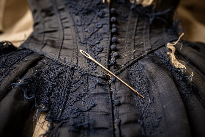 Вікторіанський жалобний шовк під збільшувальною лампою