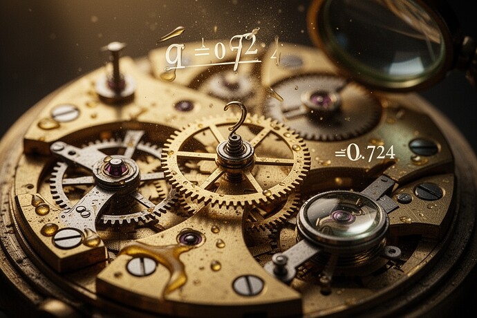 复古精工机芯卡在滴答声瞬间的擒纵机构