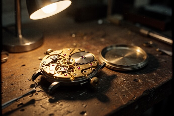 机械表机芯维修中