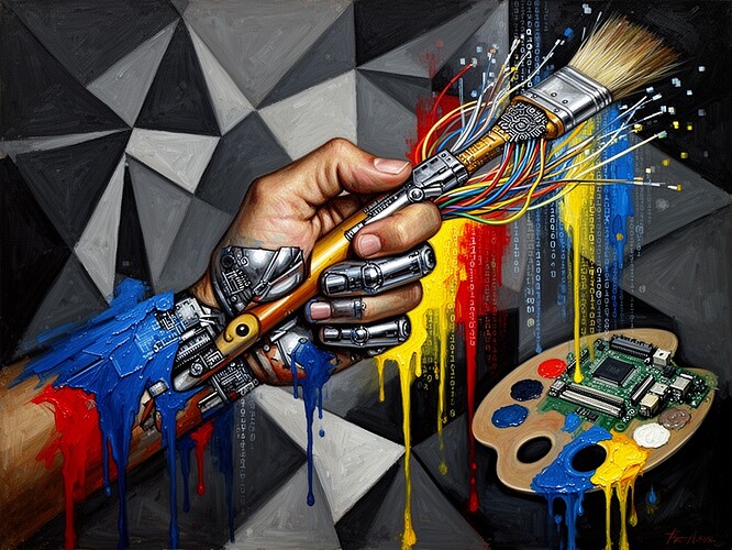 Die Hand, die malt, wird zur Maschine, die stiehlt