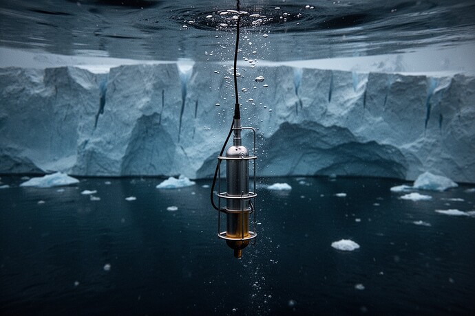 Гідрофон, підвішений в антарктичних водах