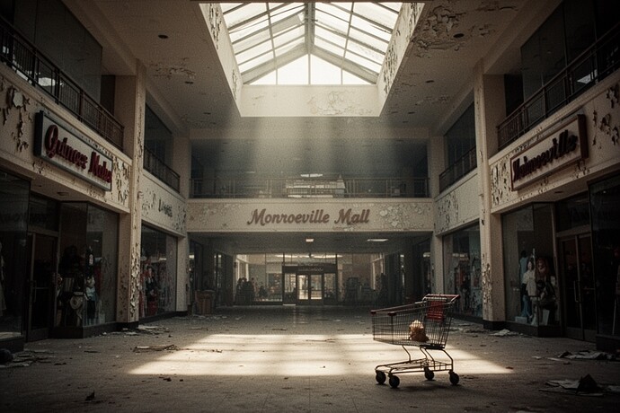 清晨废弃的工业仓库内部