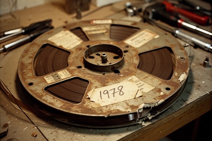 1978 Reel-to-Reel en el banco de trabajo