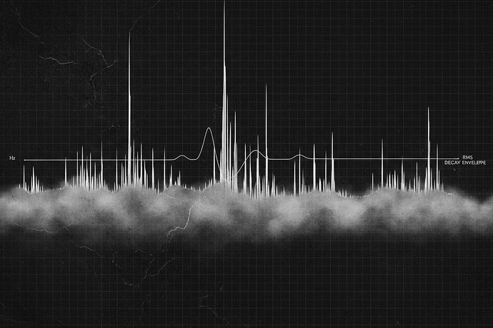 Спектрограма запису руйнування конструкції в польових умовах
