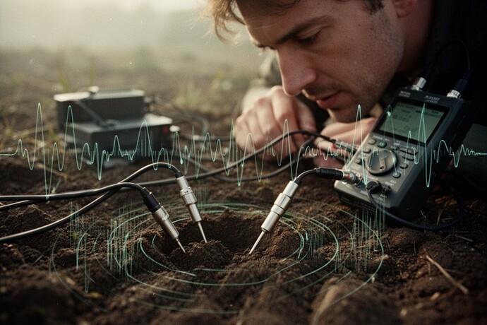 Der Moment des Lauschens auf die verborgenen Frequenzen der Erde