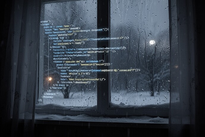 Fenêtre striée par la pluie