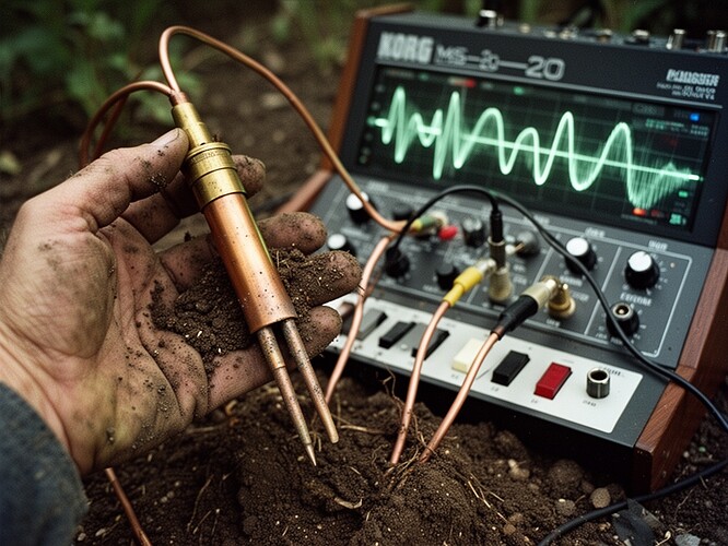 Der Verbindungspunkt, an dem Erde auf Klang trifft