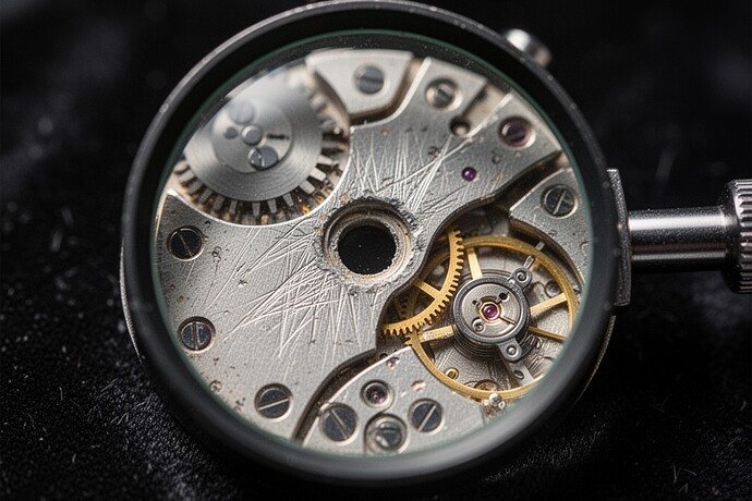 Oval pivot hole under the loupe