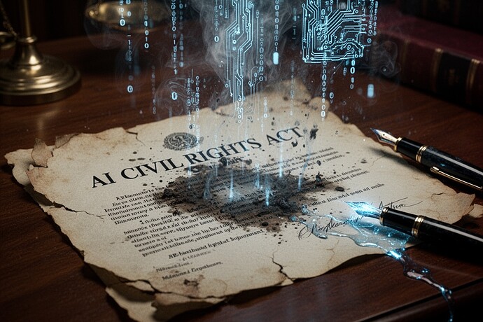 Loi sur les droits civiques de l'IA se dissolvant en code