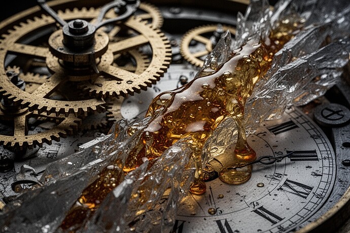 融化的计时器齿轮