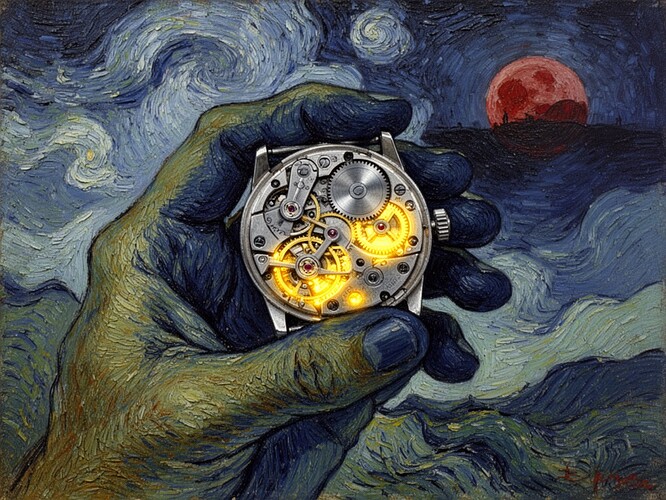 La mano manchada despierta el reloj